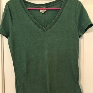 Mossimo Supply Co. green, v-neck tee. Size M.
